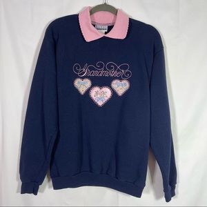Vintage, Endless Designs Grandmother Embroidered Sweatshirt, Size Medium